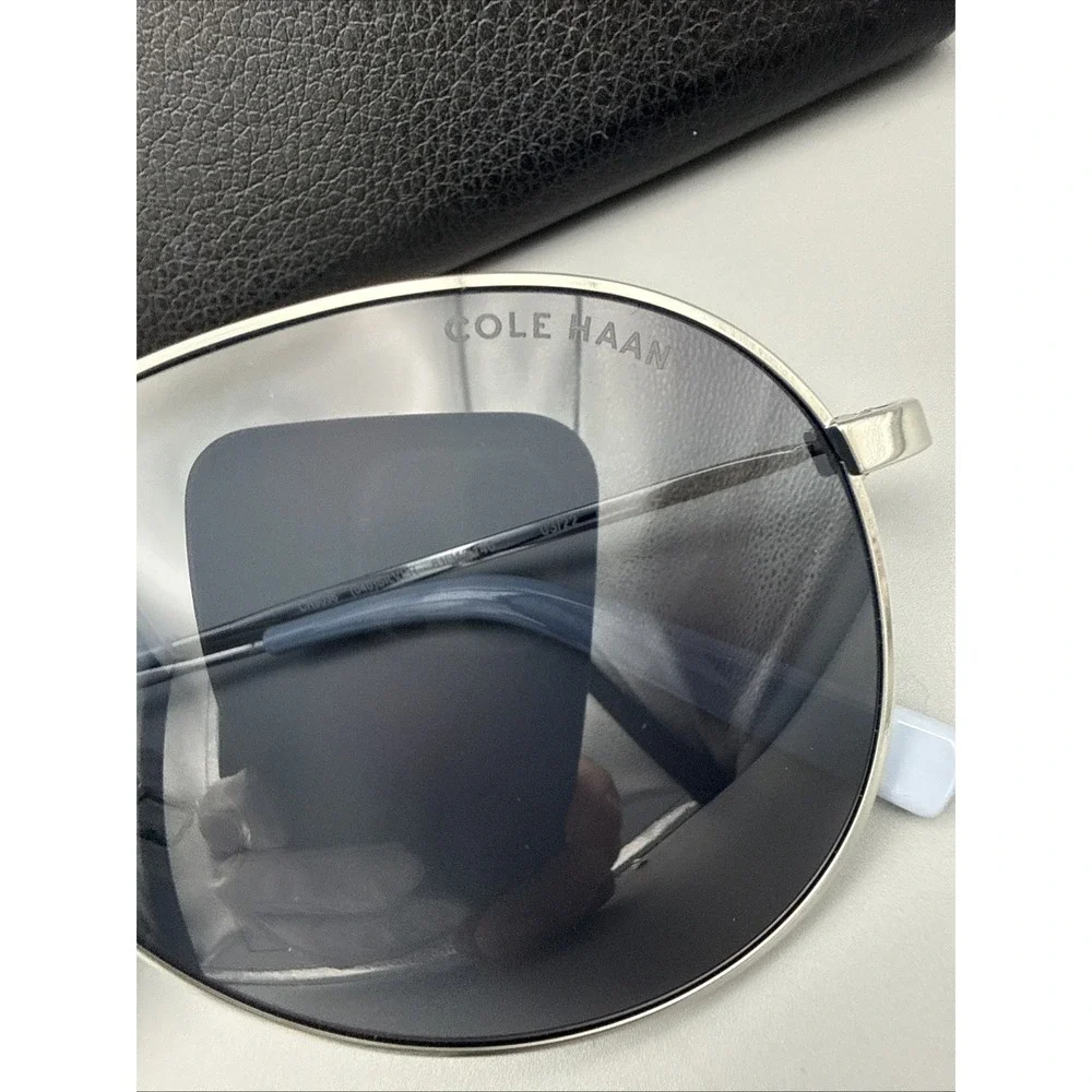 Cole Haan Authentic Polarized Sunglasses CH9036 Silver Frame-Gray Lens 61-13-140